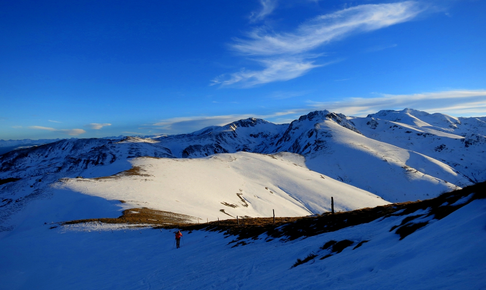 Sortie raquettes à neige dans le parc naturel des Pyrénées ariègeoises